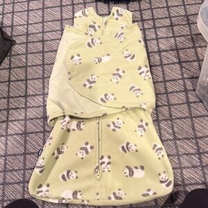 HALO Green Panda Print Wearable Blanket Sleep Sack